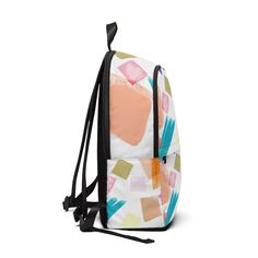 Fashion Backpack Waterproof Pastel Pattern. This fashion-forward backpack is crafted with trendy canvas and is designed to exude urban chic seamless style and functionality. Whether you're exploring the city streets, going to school, the gym, or jet-setting across the globe, this backpack caters to your every need with its sophisticated design and versatile features. From trendy accented style to modern minimalist touches, each this bag reflects impeccable craftsmanship and timeless appeal. This Modern Backpack For Daily Use And Back To School, Trendy Waterproof Backpack For Everyday, Urban Backpack For Daily Use Rectangular, Trendy Waterproof Everyday Backpack, Urban Backpack For Everyday Use And Back To School, Urban Rectangular Backpack For Daily Use, Casual Rectangular Nylon Backpack, Rectangular Summer School Backpack, Trendy Rectangular Backpack For Commuting