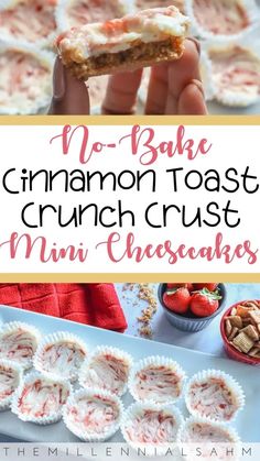 no bake cinnamon toast crunch crust mini cheesecakes