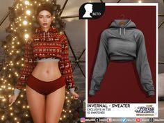 Sims Resource Clothes, Female Cc Sims 4, Sims 4 Sweater, Sims4 Clothing, Mods Ts4, Cc Clothing, Casual Sweaters Women, Sims 4 Piercings, Clothes Cc