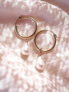 - Baroque Pearl Hoop Earrings - Kēhau - ke aloha jewelry Classic Pearl Huggie Jewelry, Classic Huggie Jewelry With Pearl Charm, White Teardrop Hoop Earrings Tarnish Resistant, White Tarnish-resistant Teardrop Hoop Earrings, Classic Hoop Pearl Drop Jewelry, White Pearl Pendant Hoop Earrings, White Round Hoop Earrings With Pearl Pendant, Pearl Hoop Pendant Jewelry, Classic Small Hoop Pearl Jewelry