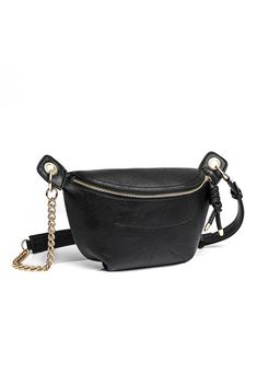 Cute leather fanny pack/crossbody purse with zipper front. Come in White, Black or Brown