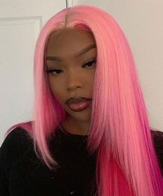 Wigs Install, Makeup Y2k, Pink Youtube, Film Student, Pink Wig, Pretty Hair Color, Human Virgin Hair, Front Lace Wigs Human Hair