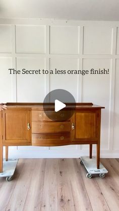 the secret to a less orange finish on this table is that it doesn't work