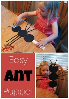 Ant Puppet, Ant Crafts, Insect Crafts, Insects Theme, Bug Crafts, Spring Preschool