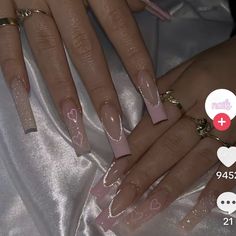 21st Acrylic Nails, Long Acrylic Nail Designs Glitter, Acrylic Nails Glitter Designs, Pink Sparkly Acrylic Nails Glitter, Hoco Nails Long, Trendy Birthday Nails 2023, Nails Without Rhinestones, Gelx Apres Nail Designs Square, Birthday Nails Ballerina