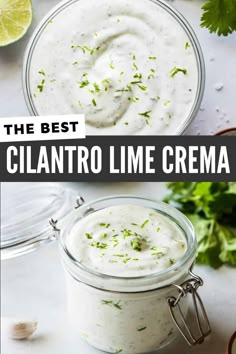 the best cilantro lime cream in a glass jar