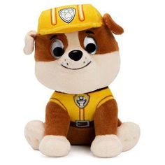 PAW Patrol Rubble Signature Uniform 6-Inch Plush - ToyShnip Paw Patrol Plush, Paw Patrol Movie, Rubble Paw Patrol, Anime Dolls, Sylvanian Families, Play Doh, Cute Plush, Peppa Pig, Fisher Price