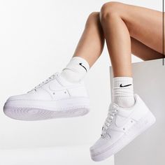 Perfect For Wedding Shoe-Change, Or Daily Wear! Worn Once For A Post-Wedding Brunch! White Casual Sneakers For Wedding, White Casual Wedding Sneakers, Wedding Brunch, New Nike Air Force, Nike Air Force 1 07, Brunch Wedding, Shoes Brand, Post Wedding, Pearl Color