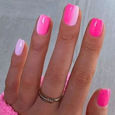 2024's Trendy Pink Nail Designs: Neon, Glitter, and Chic Almond Shapes Trending Summer Nails Short Square, Neon Pink Vacation Nails, Hot Pink Summer Nails 2023, Best Summer Nail Color For Short Nails, Summer Nail Ideas 2023 Short, Short Nail Designs Hot Pink, Bright Pink Design Nails, Short Gel Nails Summer Bright Pink, Nails 2023 Trends Hot Pink