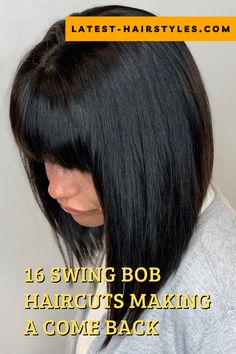 Aline Bob With Bangs, Classic Short Hair, A Line Bob With Bangs, Angled Bobs