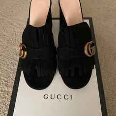 Very Rare Brand New Gucci Sandals. Purchased For Over $1k After Tax. No Price Discount. Designer Open Heel Mules With 4-inch Heel, Gucci Formal Summer Mules, Summer Formal Gucci Mules, Gucci High Heel Mules With Branded Heel Counter, Gucci Designer High Heel Mules, Gucci Elegant High Heel Mules, Gucci Leather Mules For Evening, Elegant Gucci High Heel Mules, Chic Gucci Mules For Evening