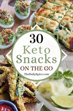 keto snacks on the go with text overlay