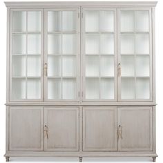 Soft Grey Harper Glass Bookcase - Belle Escape Glass Front Bookcase, Glass Bookcase, Pine Bookcase, Bookcase With Glass Doors, Display Bookcase, Large Storage Cabinets, Bookcase Design, Glass Front Cabinets, Door Displays