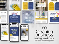 an image of cleaning business postcard templates