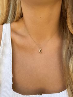 Personalize your style with our Puffy Initial Charm Necklace, crafted from 14k gold. Featuring a puffy initial charm on a 16" adjustable chain, this necklace adds a playful yet sophisticated touch to any outfit. Perfect for layering or wearing solo, it’s a chic way to celebrate your individuality or gift someone special with a personalized keepsake. Cute Initial Necklaces, Initial Necklaces, Initial Necklace Gold, Initial Charm, Initial Necklace, Charm Necklace, Layering, Initials, Chain