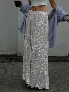 ⚡Buy 2024 Glittering Sequin Maxi Skirt Silver S under $38.00 in Skirts at AnotherChill.com Online. Style: Casual/Street/Sweet/Vintage/Sexy. Fabric Content: Polyester. Fit Type: Loose Fit. Length: Maxi Skirt. ✓2024 S/S OUTFITS. Check reviews and buy Glittering Sequin Maxi Skirt today. Sequin Maxi Skirt, Casual Holiday Party, Maxi Sequin Skirt, Glitters Skirt, Dress Silver, Sequin Maxi Dress, Sequin Maxi, Skirt Fits, Maxi Skirts