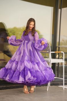 Lavender Labyrinth, Organza Frocks, Maxi Vestidos, Organza Suits, Floral Frocks