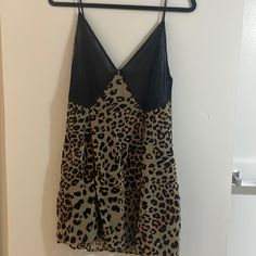 House Of Harlow Slip Dress, Never Worn With Tag Still Attached. Leopard Print Is A Velvet Texture And The Bust Is Full Lace. Could Be Dressed Up Or Worn As Lingerie Brown Lined Mini Dress For Date Night, Chic Brown Lined Mini Dress, Brown Summer Dress For Going Out, Summer Brown Dresses For Going Out, Brown Lined Mini Dress For Day Out, Bohemian Mini Dress, Purple Corset, 1960 Dress, Satin Wrap Dress