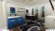 Boy Bedroom Ideas Bloxburg, Roblox Room Ideas For Boys, Boy Bloxburg Room, Bloxburg Boys Room, Boy Room Bloxburg, Bloxburg Boy Room Ideas, Boys Room Inspiration, Twin Boys Room, Twin Boys Bedroom