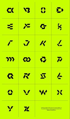 some type of black and white symbols on a green background