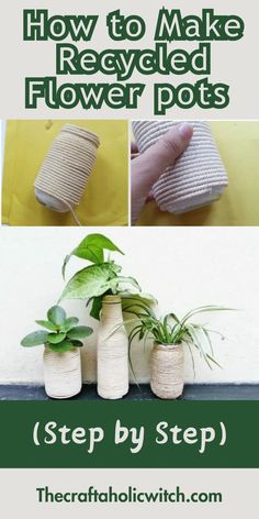 how to make recycled flower pots step by step