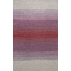 an area rug with multicolored stripes in various colors and sizes, on a white background