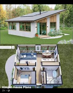 Small Cottage House Plans, Tiny House Village, Modern Small House Design, Tiny House Loft, A Frame House Plans, Tiny House Community, Sims Ideas, Small House Floor Plans