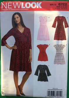 a women's dress and top sewing pattern from new look