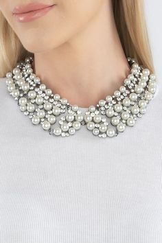 EYE CANDY LOS ANGELES Diana Statement Collar Necklace | Nordstromrack Mexican Milagros, Upcycle Inspiration, 2025 Design, Jeweled Collar, Rhinestone Collar, Statement Collar, Statement Collar Necklace, Inspired Necklace, Pan Collar