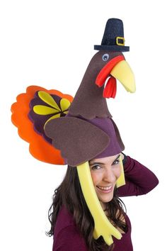 "Get this Awesome Turkey Hat Today! This Turkey Hat will definitely make you stand out at your next Party, Wedding, Corporate Event, Birthday, Quinceanera, or Halloween Party! Product Details: ✓Made in the USA ✓Handmade ✓High Quality Foam ✓One Size Fits Most ✓Customizable to your preferences \"This is where your party starts\". Give your next party a new life and rediscover your youth with Foam Party Hats. Foam Party Hats Guarantee At Foam Party Hats we believe our hats help bring a new joy and Turkey Hat Adult, Construction Paper Turkey Hats, Thanksgiving Lighted Hats, Thanksgiving Lighted Hats For Adults, Thanksgiving Fancy Dress, Extra Large Pilgrim Hat, Turkey Hat Pattern Free, Turkey Trot Headband, Paper Turkey Hat