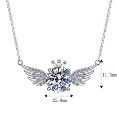 Take flight with this beautiful S925 Silver Angel Feather Wings Round Cut CZ Diamond Pendant Necklace! Crafted with a striking design and detail of angel wings adorned with round-cut CZ diamonds, it's sure to be a statement piece. So spread your wings and soar into the unknown! Made of 925 Sterling Silver Made to order: Please allow 5-10 days to process your order Tarnish-proof Water-proof Create with 925 sterling silver & white gold plated Safe for sensitive skin Stone: CZ diamonds Product keyw Ali D'angelo, قلادات متدلية, Angel Feather, Angel Feathers, Into The Unknown, Blood Diamond, Feather Wings, Creating Jewelry, Blue Zircon