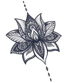 an image of a flower drawn on paper with the caption's name below it