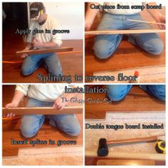 the steps to installing hardwood flooring are shown