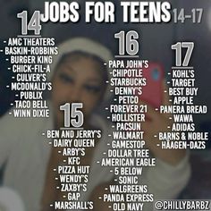 Jobs For 15 Year, Job Ideas 12-15, What Jobs Can You Get At 13, Jobs For 16 Yo, Jobs For 16 Yrs Old, Teen Jobs List, Baddie Jobs, Jobs For 14yrs, Jobs For Teens 12-15