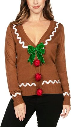 Tipsy Elves Classic Cute Cardigan Ugly Christmas Sweaters for Women with Fun Patterns and Animals #Tiktokfind #tiktokamazonfind #CommissionsEarned As an Amazon Associate, I earn from qualifying purchases. Ugly Christmas Sweater Party Work, Plus Size Ugly Christmas Sweater, Man Cardigan, Christmas Gingerbread Man, Tipsy Elves, Christmas Cardigan, Ugly Christmas Sweaters, Christmas Outfits Women, Christmas Sweaters For Women