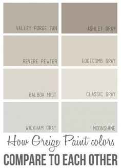 the color scheme for gray paint is shown in this page, which shows how to use it