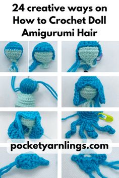 crochet instructions for how to crochet an amigurmi hair