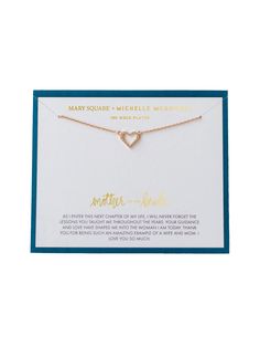 Michelle McDowell has teamed up with Mary Square to bring you a beautiful, sentimental jewelry collection. These make the perfect gift for every special person in your life! Details: 18K gold plated 16" chain with 3" extender Hypoallergenic Nickel and lead free Personalized Yellow Gold Necklace With Square Pendant, Personalized Yellow Gold Charm Necklaces With Square Pendant, Gold Square Pendant Necklace For Mother's Day, Yellow Gold Square Pendant Necklace For Personalized Gift, Personalized Yellow Gold Square Pendant Jewelry, Happy Returns, Bride Card, Sentimental Jewellery, Embellished Sweatshirts