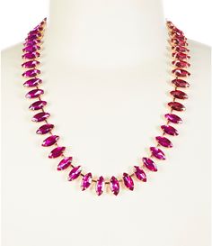 From Anna & Ava&#x2C; this necklace features:Collar necklaceGold-plated iron and brass with glass stonesLobster claw closureApprox. 17" length Imported. Accessories Jewelry Necklace, Pink Ombre, Rhinestone Jewelry, Collar Necklace, Crystal Rhinestone, Jewelry Accessories, Collar, Jewelry Necklaces, Stone