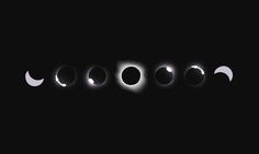 the phases of the moon taken from earth's orbit, with only one light visible