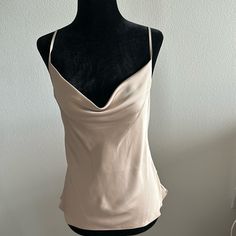 Ramy Brook Camisole. Nwt Beige Camisole Top For Party, Elegant Beige Cami Top, Beige Camisole Tank Top For Party, Chic Beige Tank Camisole, Feminine Sleeveless Camisole For Date Night, Beige Spaghetti Strap Party Tops, Chic Beige Tank Top With Spaghetti Straps, Chic Beige Camisole With Tank Straps, Beige Tank Top For Party