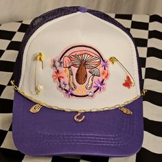 In This Listing Above: Unisex Trucker Hat Plus Add Ons: 1 Patch 2 Safety Pins W/Beads 1 Chain & 3 Charms Total W/Out Shipping & Fees: $45.00 Itemized Pricing Below _________________________________ Michikokoko's Hat Bar Hat + 1 Patch: $25 Hat + 2-3 Patches: $35 Hat + 4-6 Patches: $45 Hat + 7: $55 Accessory Add On Gold Safety Pins: $5 Each Pin Gold Safety Pin W/Beads: $7 Each Pin Chain/Plain: $6 Chain & 1 Charm: $8 Chain & 2-3 Charms: $10 Chain & 4-5 Charms: $15 Chain & 6-8 Charms: $25 Bead Stran White Fascinator, Hat Bar, Straw Hat Beach, North Face Kids, Sun Visor Hat, Beaded Hat, Boho Hat, Diy Store, Cute Patches