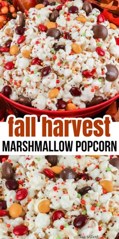 this fall harvest marshmallow popcorn recipe is so good it's easy to make