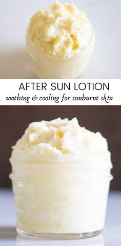 This soothing after sun lotion is exactly what you need for your summer vacation! If you get a little too much sun, you are going to need this after sun lotion. It is made with moisturizing coconut oil, aloe vera gel, and essential oils that will leave your skin soft and cool. #aftersunlotion #sunburnrelief #homemadelotion #diylotion #sunburncream Sunburn Cream, How To Treat Sunburn, After Sun Lotion, Diy Lotion, Diy Kosmetik, Homemade Lotion, Sun Lotion, After Sun, Homemade Remedies