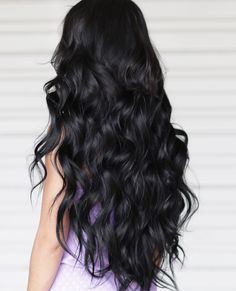 Long Black Hair Styles Ideas, Lose Curls Black Hair, Long Black Curled Hair, Black Hair Wavy, Curled Black Hair, Indian Hair Aesthetic, Long Wavy Hair Black