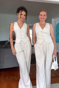 White Vest Outfits For Women Classy, White Waistcoat Outfit Women, White Waistcoat Outfit, White Vest Outfits For Women, White Vest Suit, Waistcoat Outfit Women, White Vest Outfit, Vest And Pants Set, Linen Suits Women