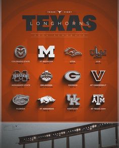 the texas football team's official logos