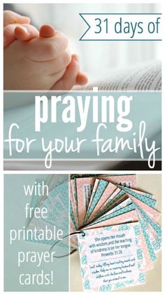 praying for your family with free printable prayer cards