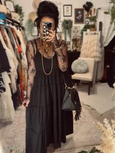 Black Dress Fall Outfit, Outfit Inspo Fall, Grunge Outfits, Passion For Fashion