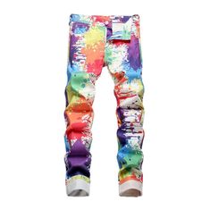 Experience the ultimate street trend with our 2023 Spring-Summer Collection's paint splatter print men's jeans! Slim-fitted and mid-waisted. with a zipper and button closure. stretchy fabric. and a unique paint splatter pattern. these jeans will have you turning heads wherever you go.Distinctive Features Street Style: Get the perfect street style look with these paint splatter jeans. featuring a slim fit and mid-waist design. Painted: Stand out from the crowd with the unique paint splatter patte